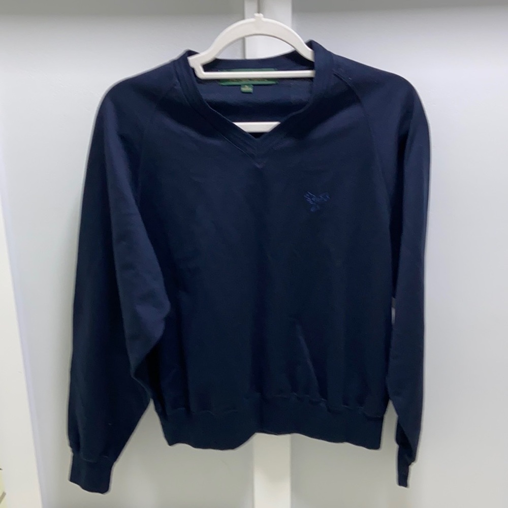 Robert Bryan Long Sleeve V-Beck Blue 100% pyma cotton  Sweater S, never used